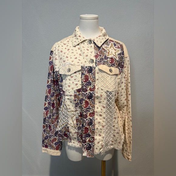 POL Tops - POL Patchwork Star Women's Jacket